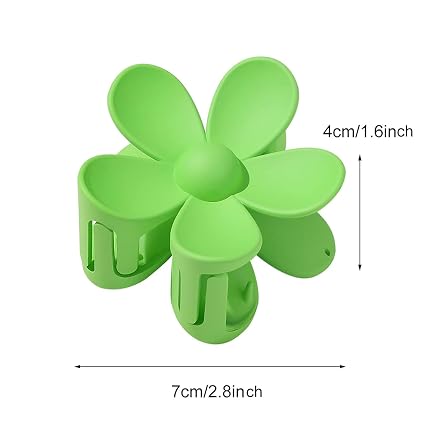 Flower-Shaped Yellow Hair Claw Clips